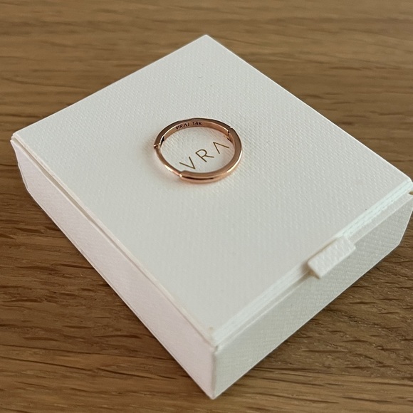 Vrai Solid Rose Gold Huggie Hoops - Picture 3 of 4